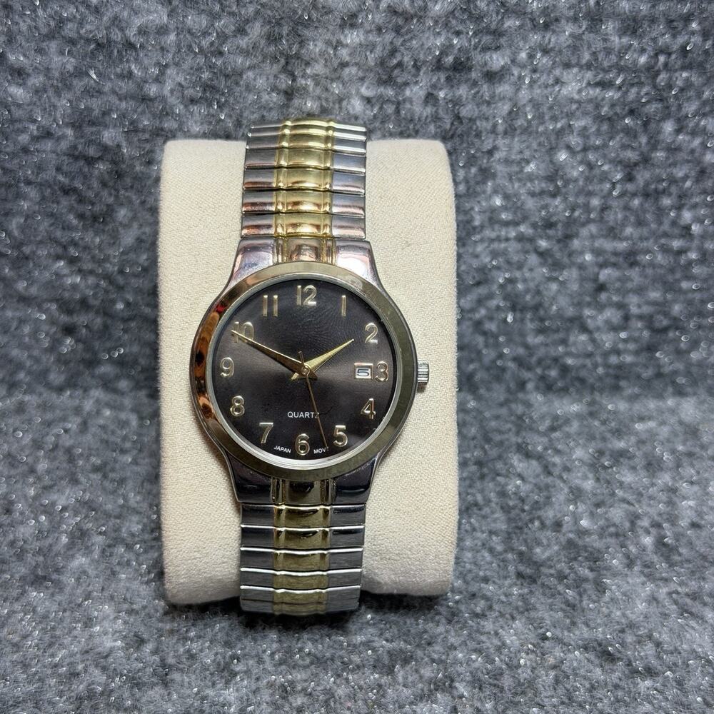 Vintage Black Face RTE 2ME Quartz Watch - Japan Movement - Day Date - 0918